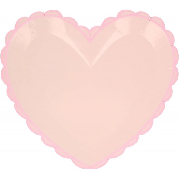 Papptallrikar - Hjärtan - Pastellfärger Papptallrikar - Hjärtan - Pastellfärger