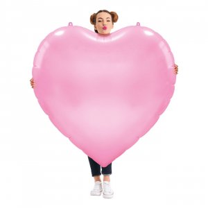 Folieballong - Hj�rtformad XXL - Rosa