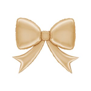 Folieballong - White Gold Bow - 104 cm Folieballong - White Gold Bow - 104 cm