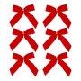 Dekorationsrosetter - R�d - 6-pack