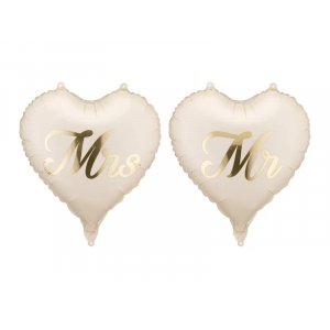 Folieballonger - Mr & Mrs - Ros�guld