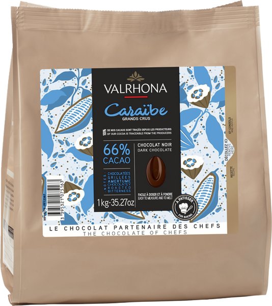 M�rk choklad - Caraibe - 1 kg - Valrhona