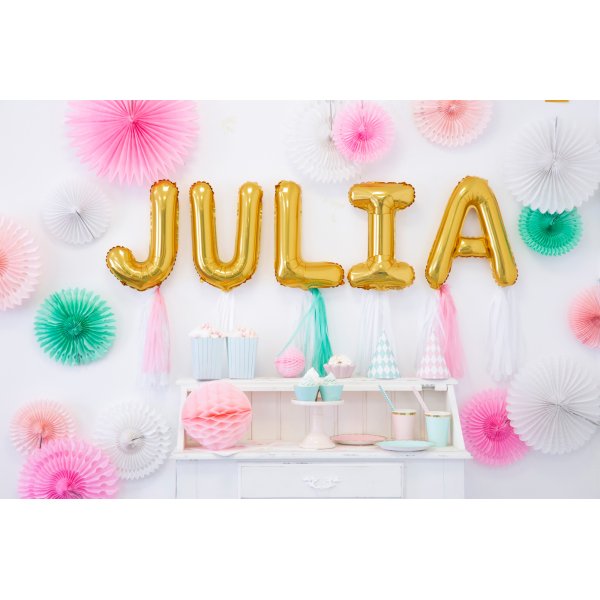 Bokstavsballonger - Guld - 35 cm