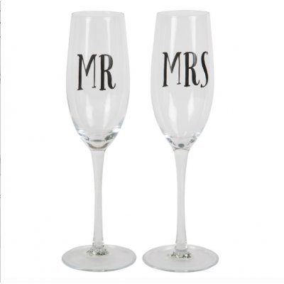 Champagneglas - Mr & Mrs - 2-pack