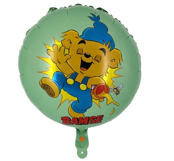 Folieballong 35cm, Bamse Gr�n