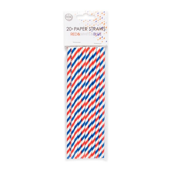 Sugr�r - Randiga - R�d-Vit-Bl� - 6x197 mm - 20-pack