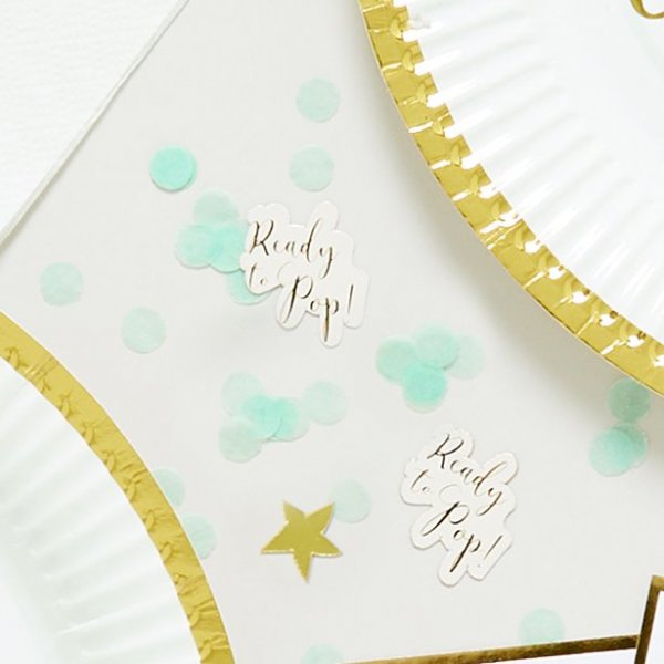 Konfetti - Ready to pop - Mint/Guld