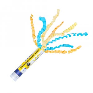 Konfettikanon - Bl�/Gul - Sverigekonfetti - Streamers