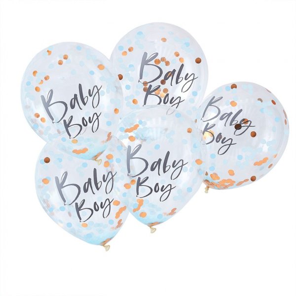 Konfettiballonger - Baby boy - Twinkle Twinkle - 5-pack Konfettiballonger - Baby boy - Twinkle Twinkle - 5-pack