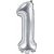 Sifferballong - Silver - 35 cm - Siffra: 1