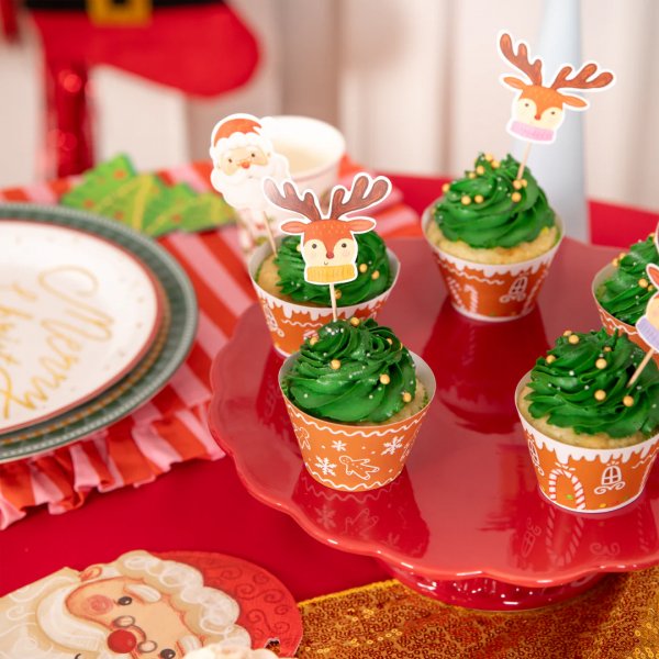 Cakepicks - Tomte och ren - 10-pack Cakepicks - Tomte och ren - 10-pack