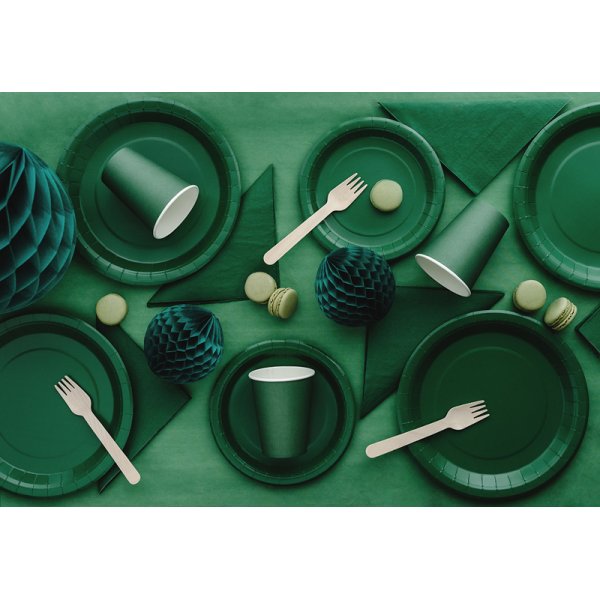 Pappersservetter - M�rkgr�n