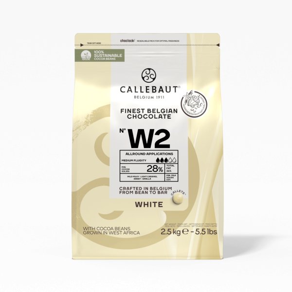 Choklad - Vit W2 - Callebaut - 2,5 kg Choklad - Vit W2 - Callebaut - 2,5 kg