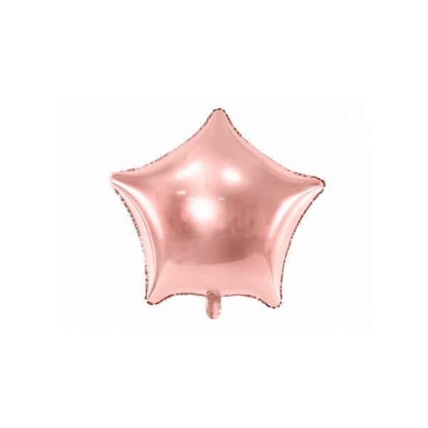 Folieballong Stj�rna Ros�