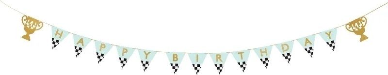 Banner – Happy Birthday – Racing – Vimplar till kalas, Kalasdekorationer