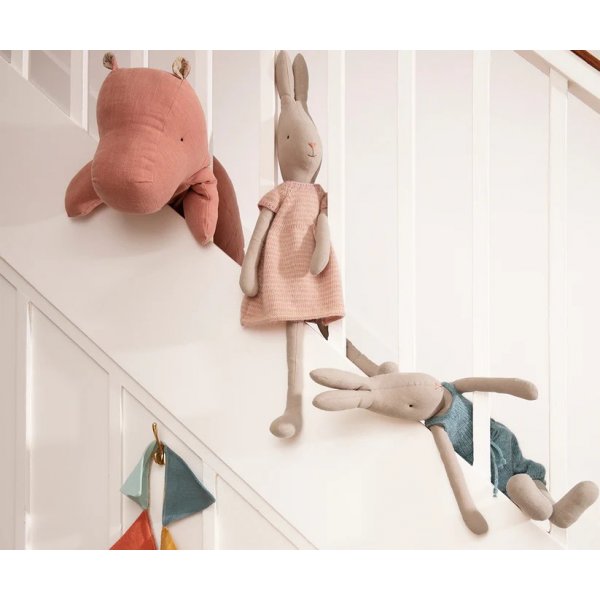 Rabbit size 4 - Stickad bl byxdress