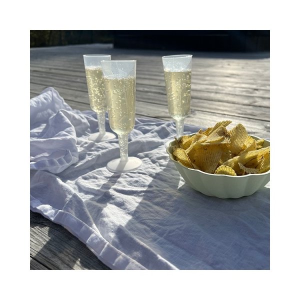 �teranv�ndbara champagneglas Plast 6-pack