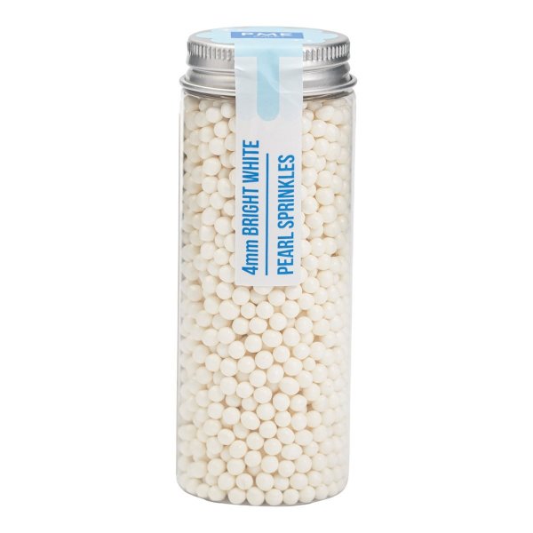 Sockerp�rlor - Vita - 4 mm - PME - 74 g