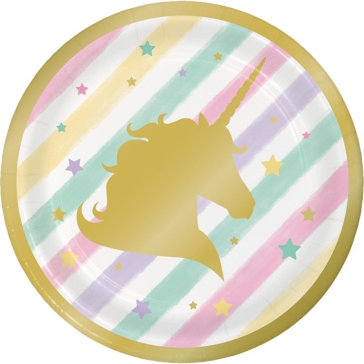 Enhörning Sparkle Pappersassietter – Fyndhörnan