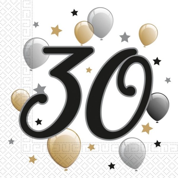 Servetter 30 �r Gold & Black