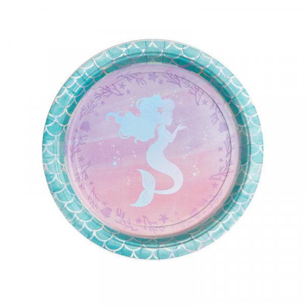 Papptallrikar - Mermaid Shine - 8-pack