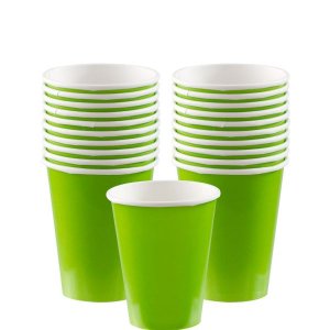 Pappmuggar - Lime - 8-pack