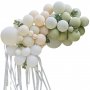 Ballongbge med streamers - Eucalyptus/Sage grn