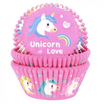 Muffinsformar - Hot Pink - Unicorn Love - 50-pack