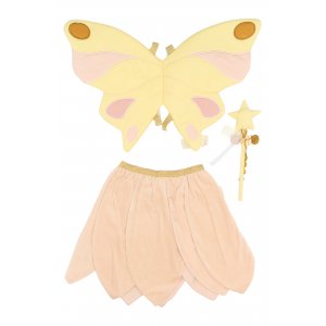 Utklädnad Magisk Fe - Vingar, kjol, trollspö - 3-7 år - Rosa - Fabelab Utklädnad Magisk Fe - Vingar, kjol, trollspö - 3-7 år - Rosa - Fabelab