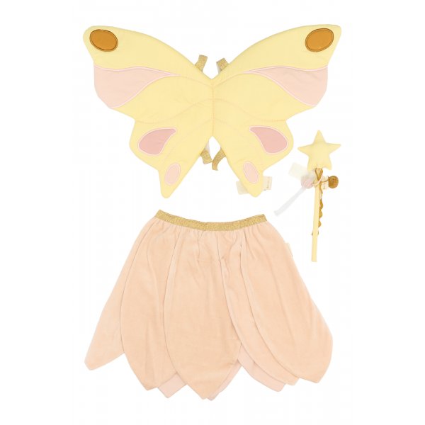 Utkldnad Magisk Fe - Vingar, kjol, trollsp - 3-7 r - Rosa - Fabelab