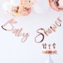Backdrop - Baby shower - Rosguld