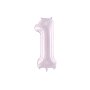 Sifferballong - Lila Pastell - 72cm - Siffra: 1