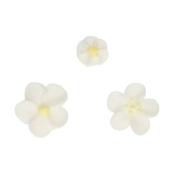 Sockerdekorationer Blommor, Vit/Gul