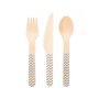 Träbestick - Silver Sicksackmönster - 18-pack (6 kuvert) Träbestick - Silver Sicksackmönster - 18-pack (6 kuvert)