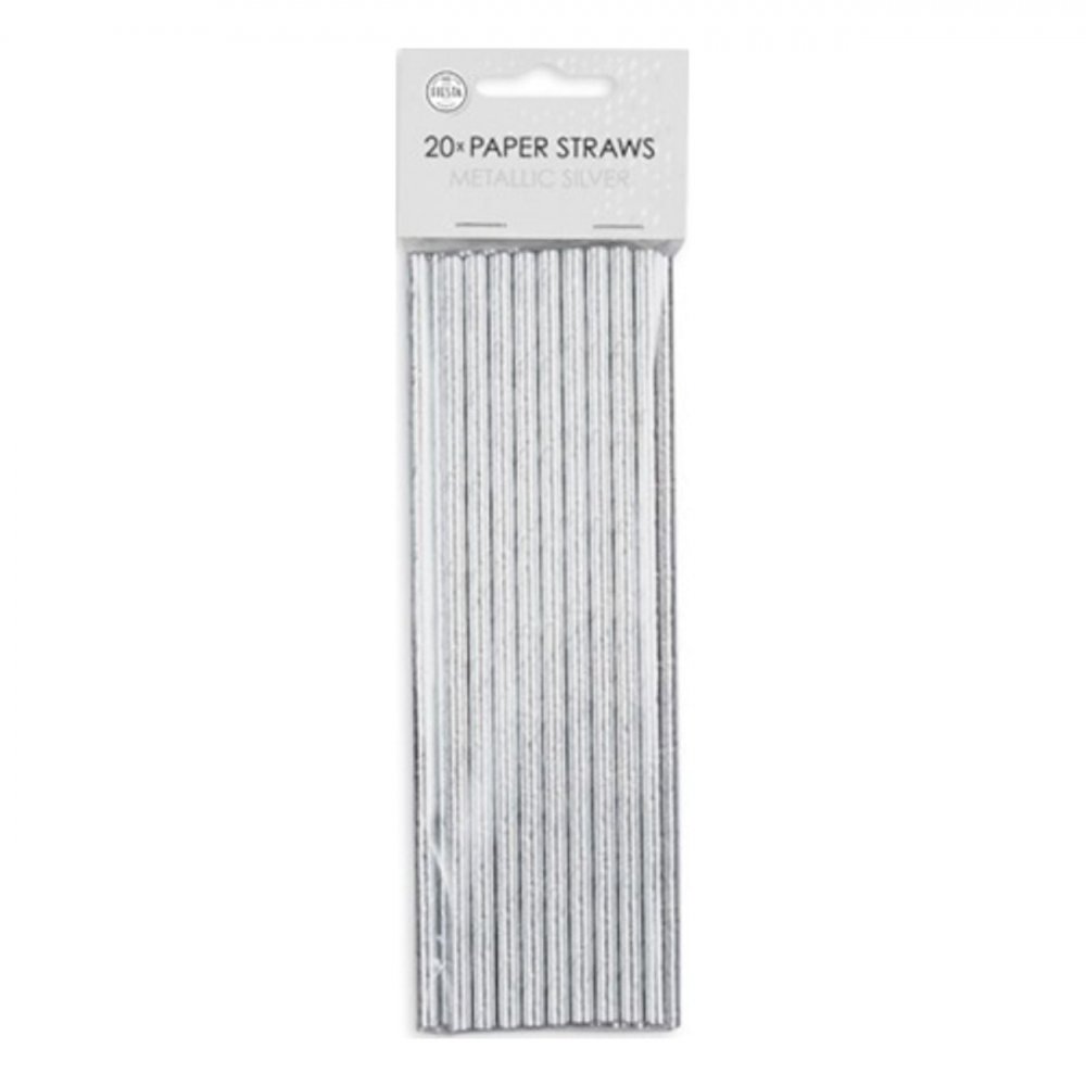 Sugrör – Silvermetallic – 20-pack – Sugrör, Dukning