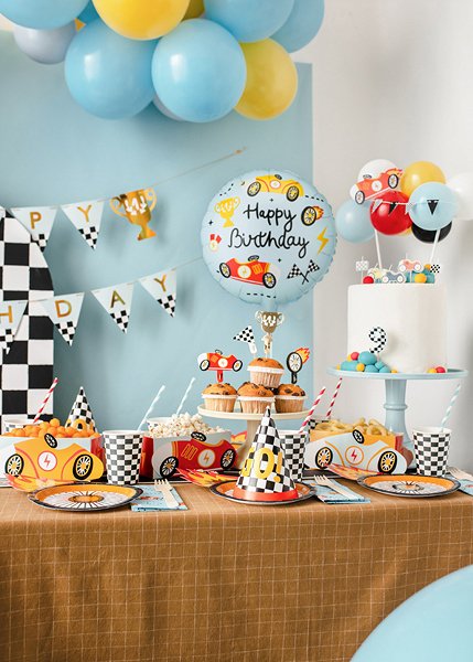 Folieballong rund Happy Birthday - Mix
