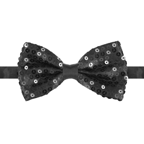 Svart fluga med paljetter