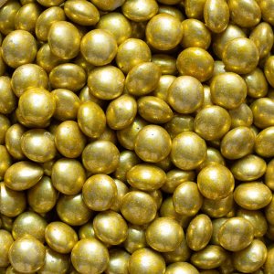 Mjölkchokladpärlor/linser - Guld - 80 g Mjölkchokladpärlor/linser - Guld - 80 g