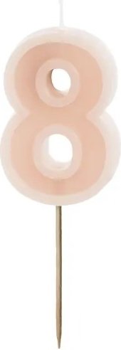 Tårtljus - Siffror dusty rose - 8 - Tårtljus, Tårtdekorationer till kalas