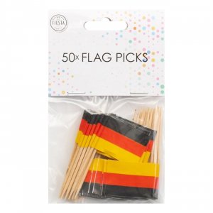 Partypicks Tyskland - Tyska flaggor - 50-pack