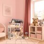 Docksk�p i MDF med LED-belysning 78 cm Vit inklusive 16 m�bler - Byggsats