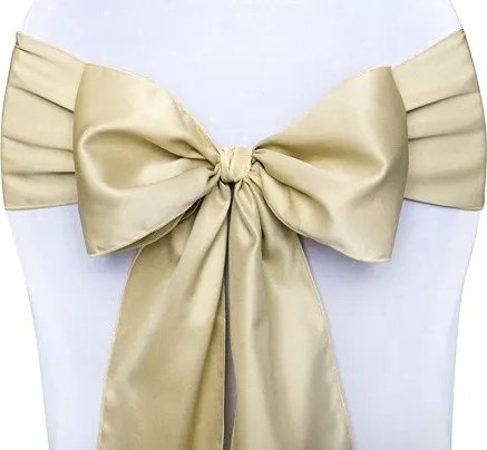 Stolsrosetter - 10-pack - Satin - Färg: Ljus guld - Stolsrosetter, Stolsdekorationer