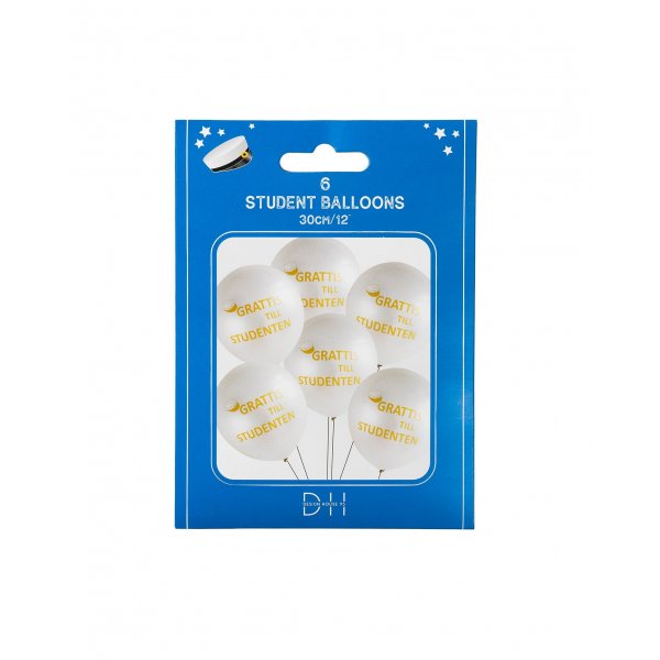 Ballonger - Grattis till studenten - 6-pack