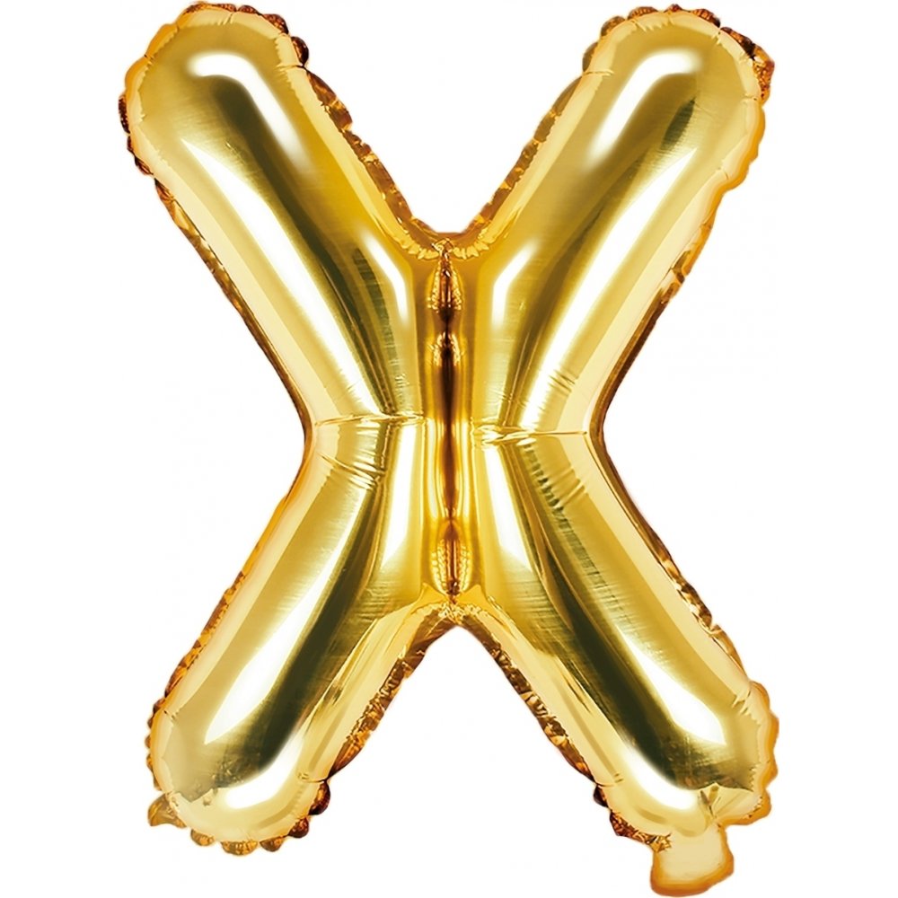 Bokstavsballonger – Guld – 35 cm – Bokstav: X – Bokstavsballonger, Ballonger