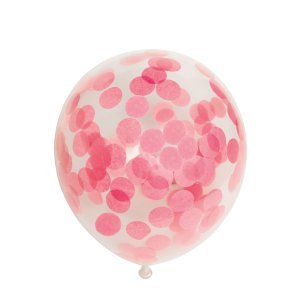 Konfettiballonger - Baby Pink - 30 cm - 6-pack