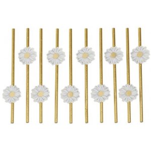 Sugr�r - Guld med blommor - 10-pack