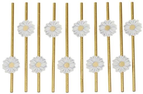 Sugr�r - Guld med blommor - 10-pack
