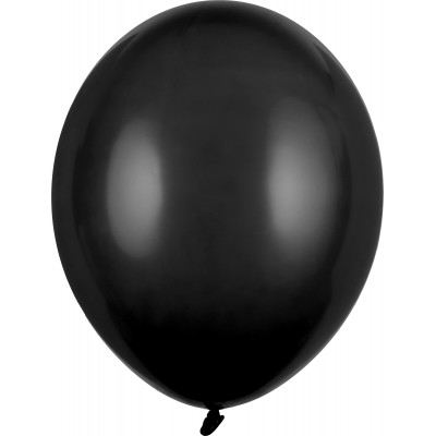 Pastellballonger - Premium 27 cm - Svart - 10-pack