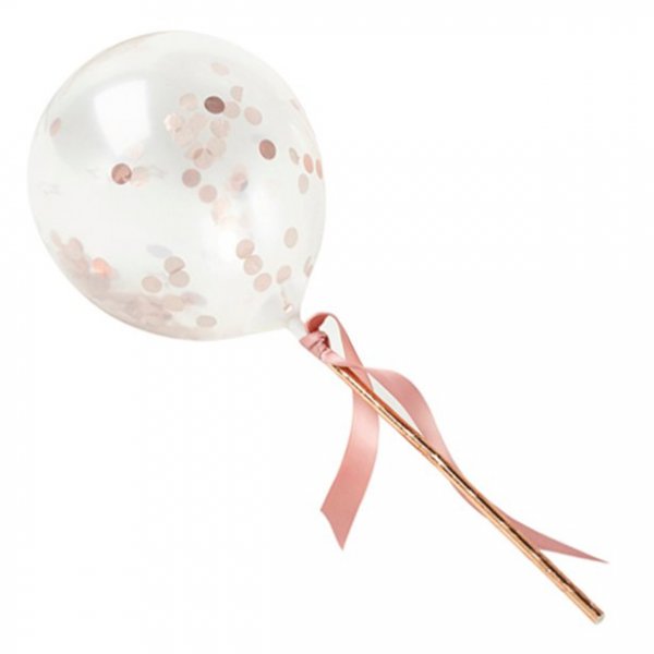 Minikonfettiballonger - 5-pack - Roséguld Minikonfettiballonger - 5-pack - Roséguld