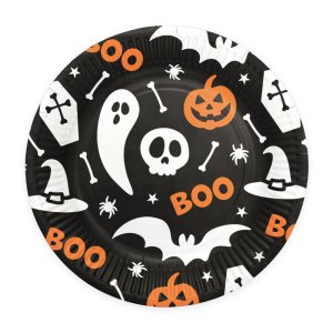 Papptallrikar - Boo - Halloween - 23 cm - 8-pack